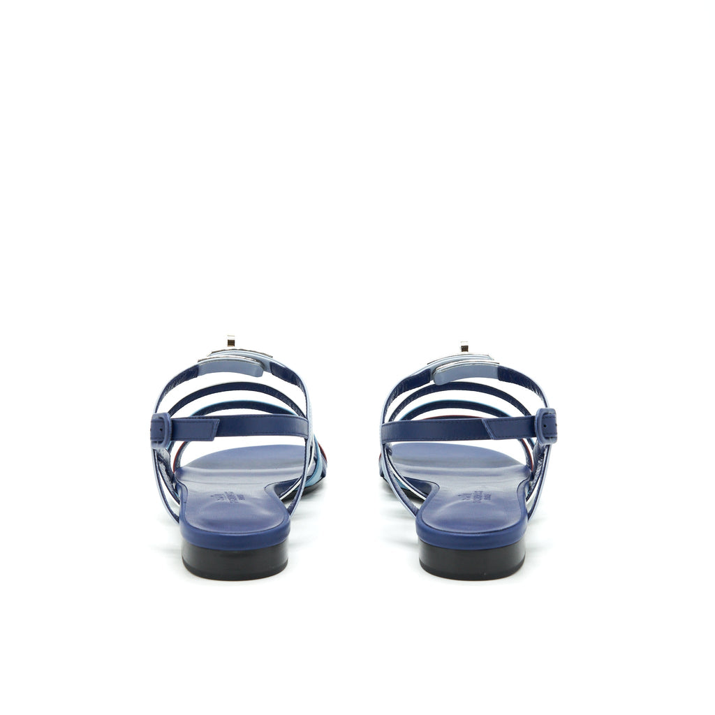 HERMES TRANSAT SANDAL BLUE MULTICOLOUR