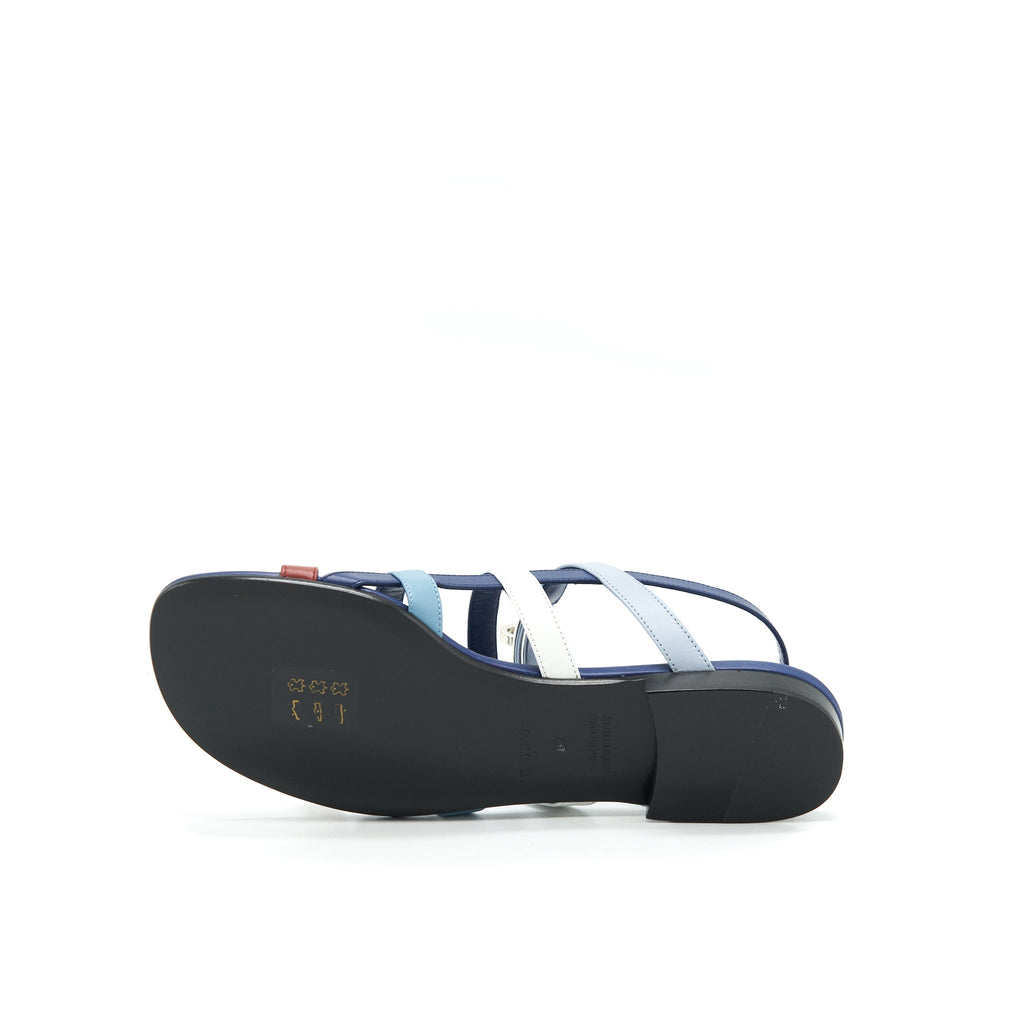 HERMES TRANSAT SANDAL BLUE MULTICOLOUR