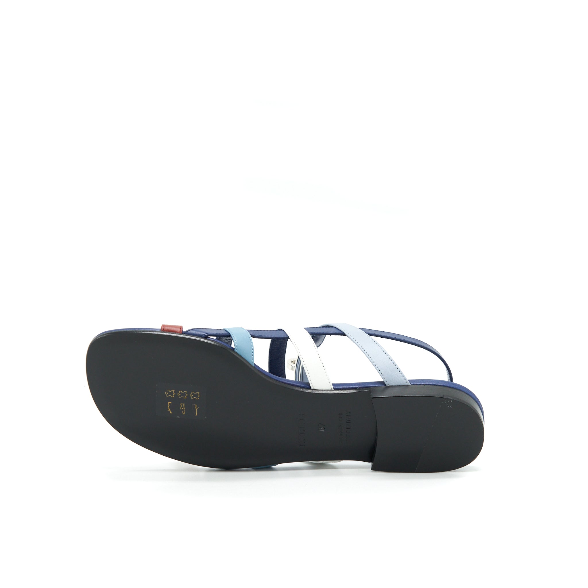 HERMES TRANSAT SANDAL BLUE MULTICOLOUR