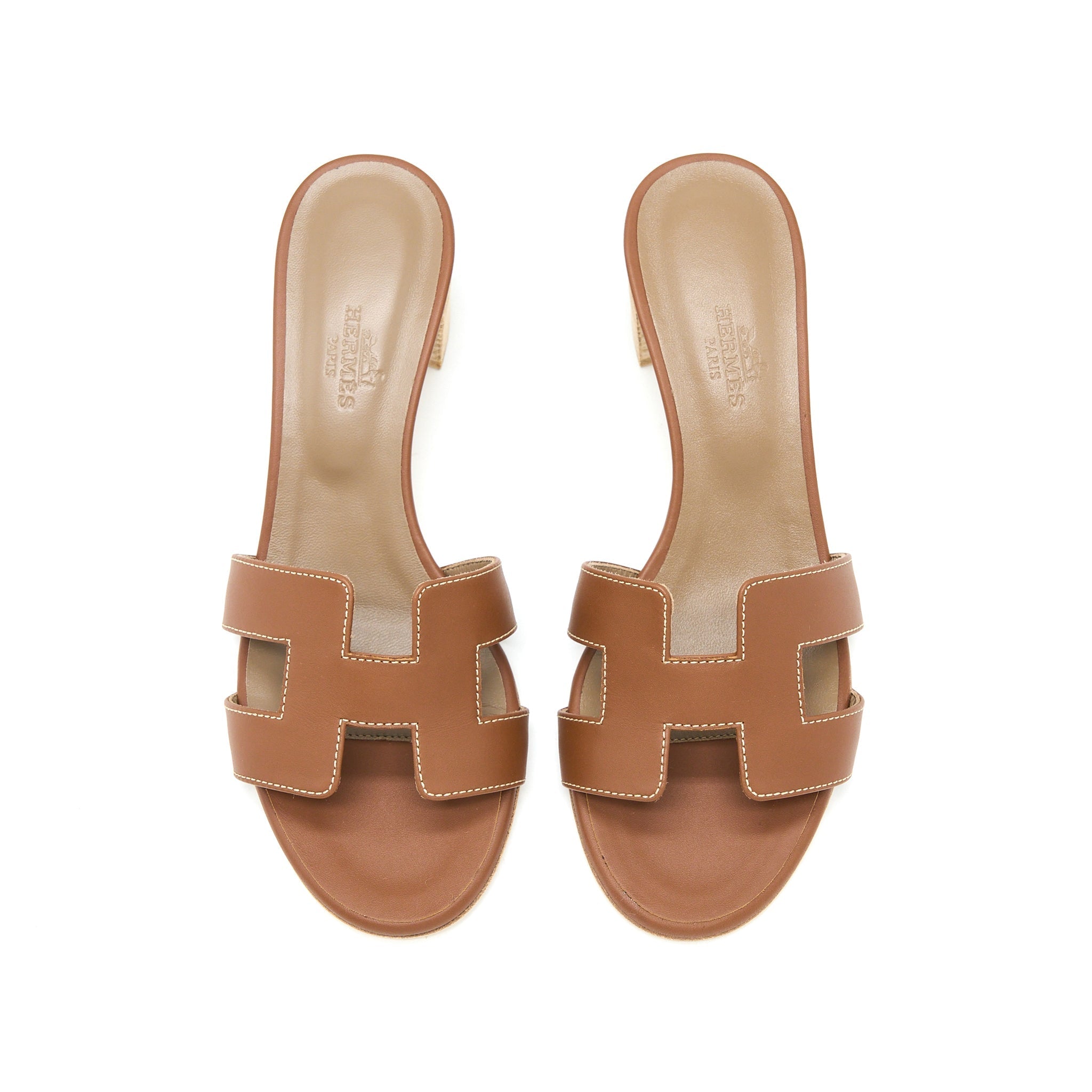 HERMES OASIS SANDALS CALFSKIN GOLD