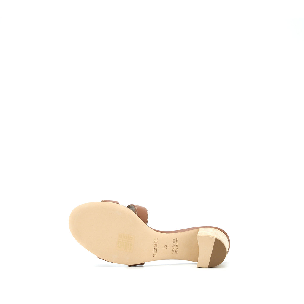 HERMES OASIS SANDALS CALFSKIN GOLD