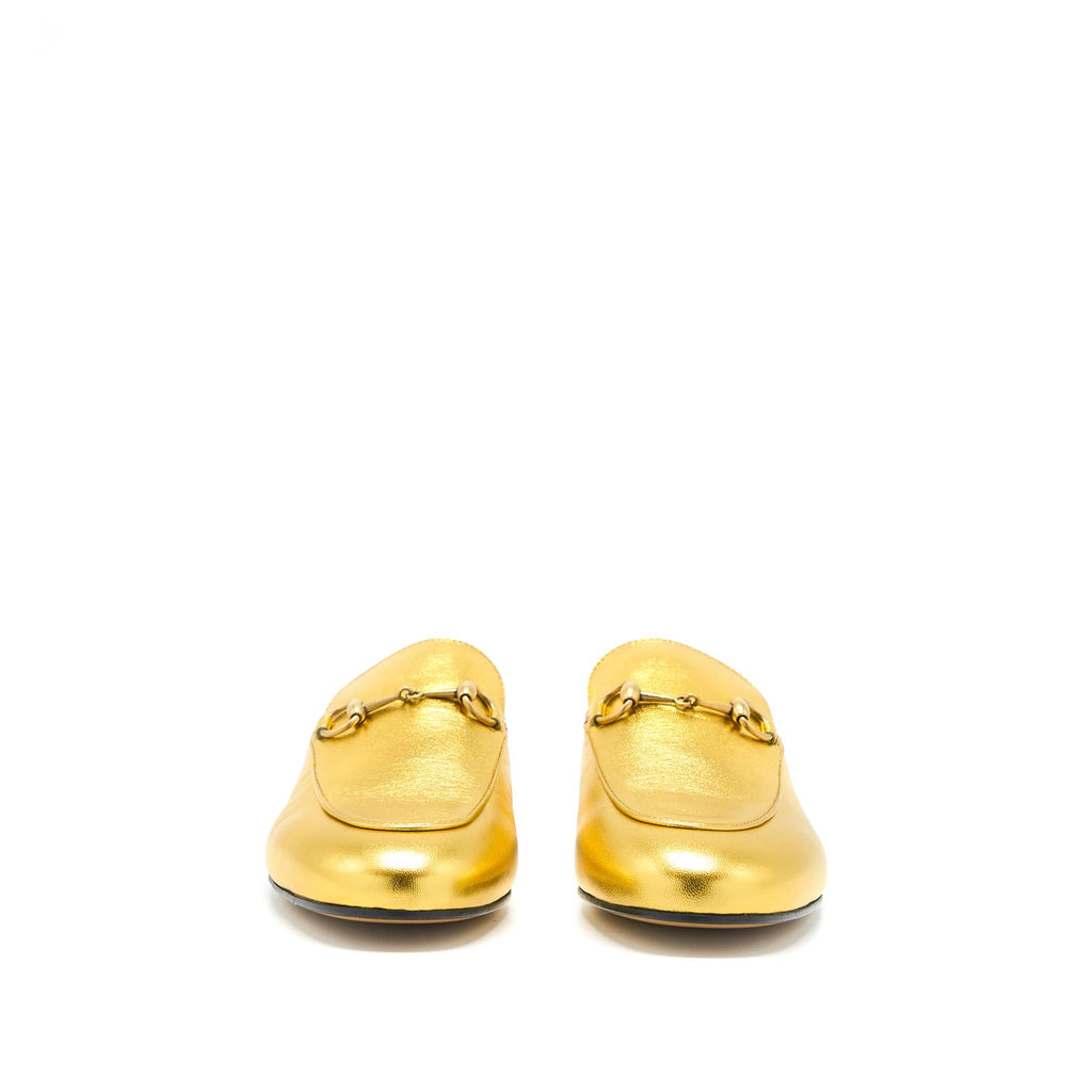GUCCI PRINCETOWN SLIPPER GOLD WITH GHW