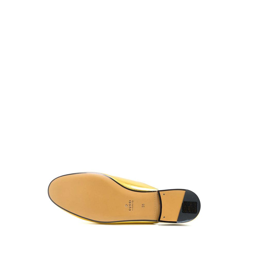 GUCCI PRINCETOWN SLIPPER GOLD WITH GHW