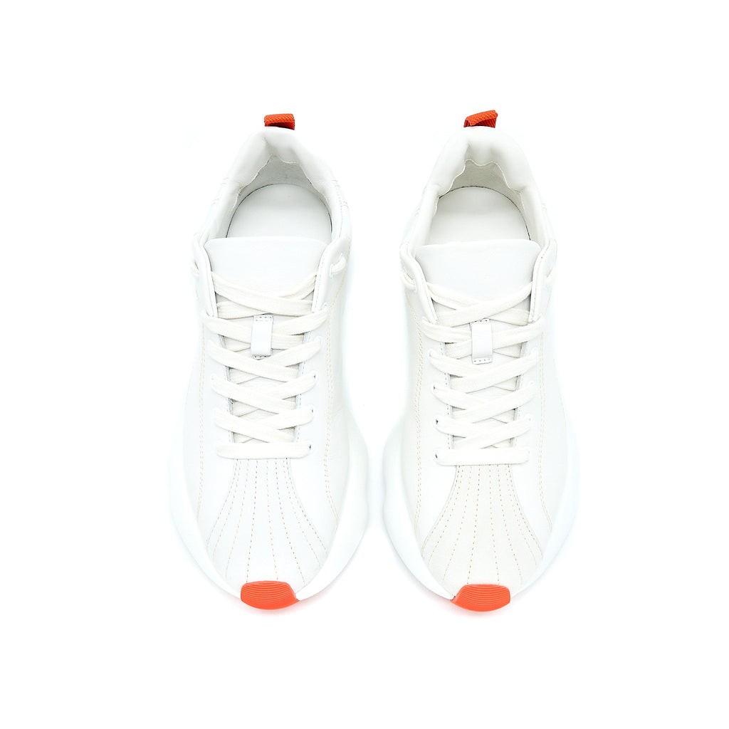 HERMES FEMME ENVOL SNEAKER CALFSKIN/SUEDE GOATSKIN CHÈVRE VELOURS BLANC