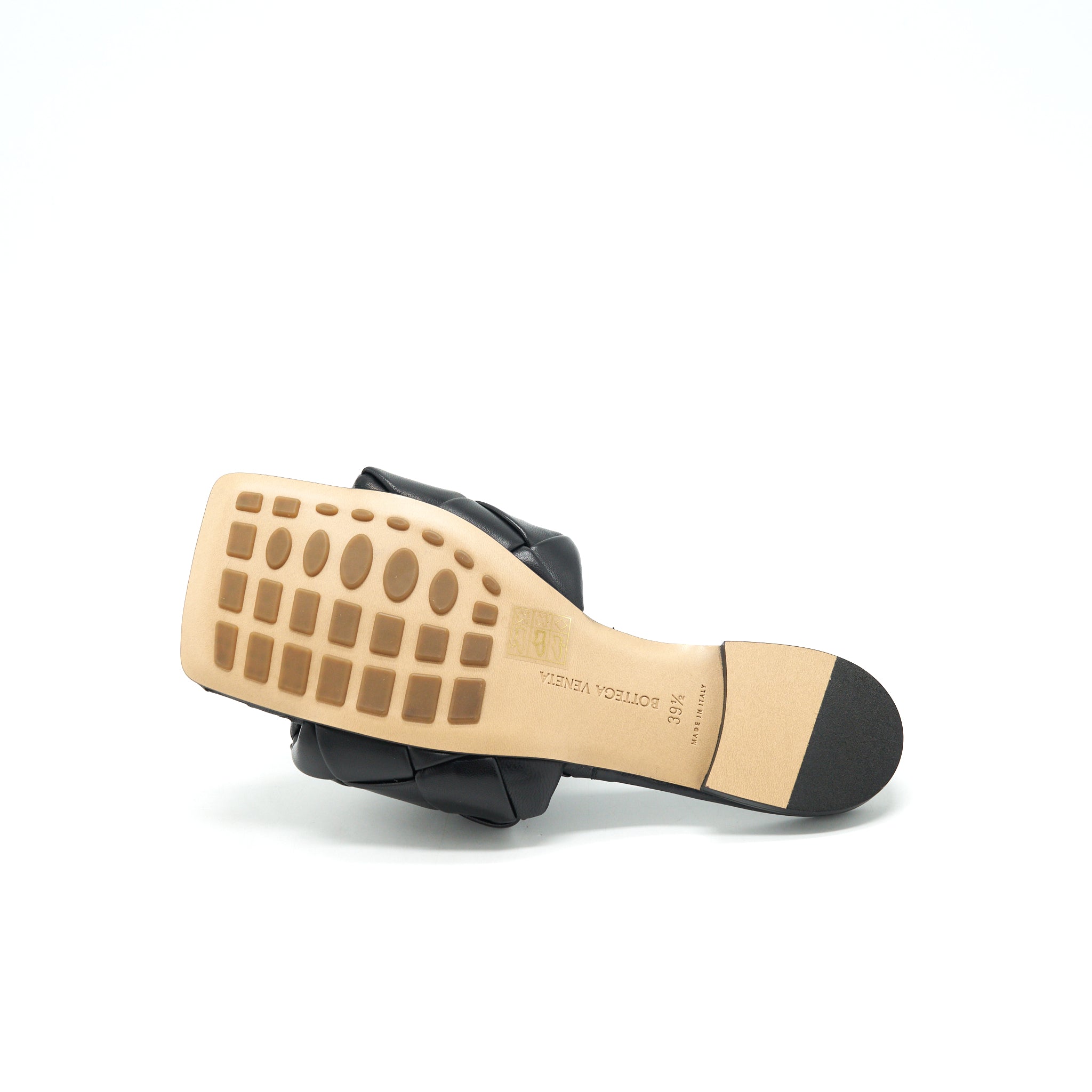 BOTTEGA VENETA LIDO FLAT SANDALS BLACK