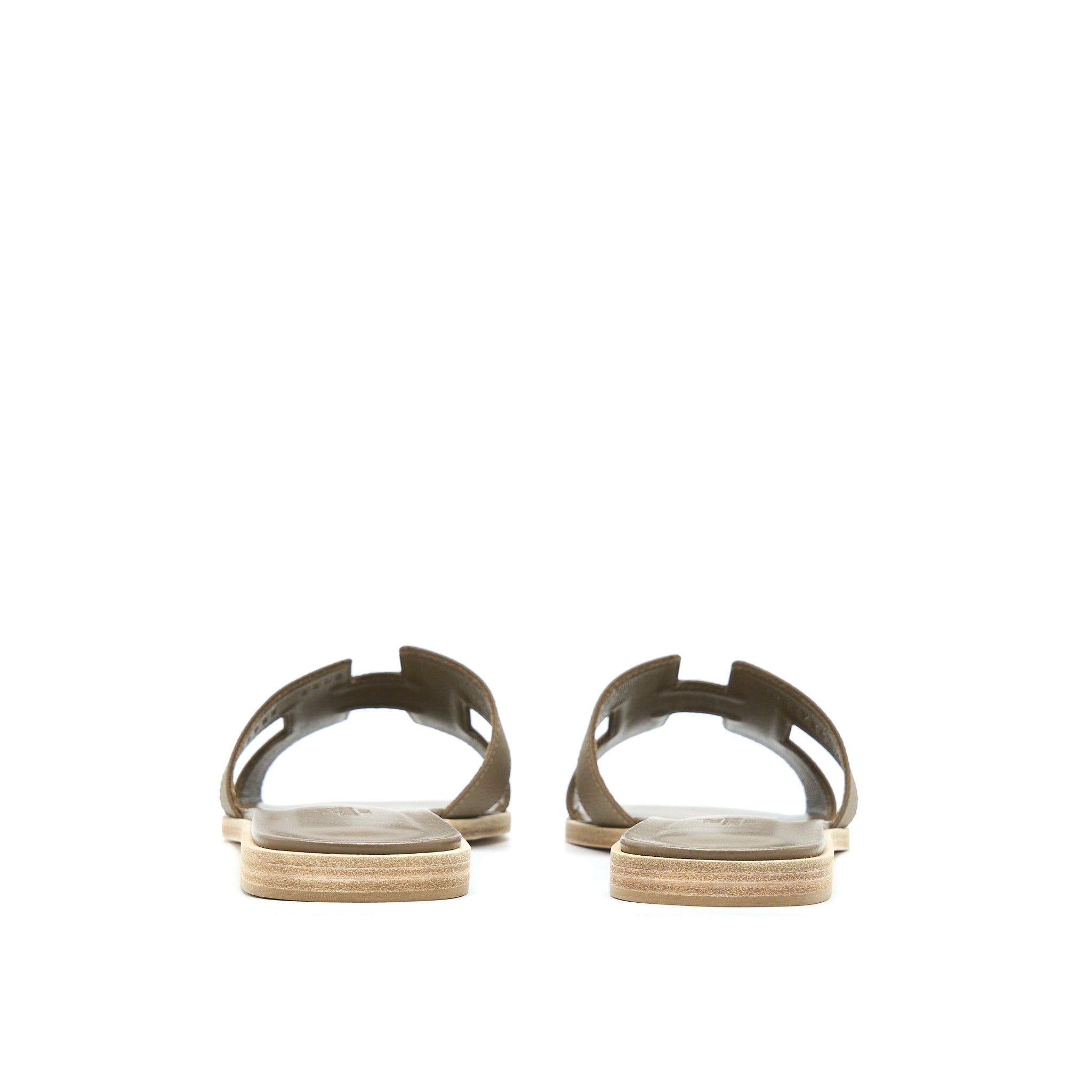 HERMES ORAN SANDALS EPSOM ETOUPE