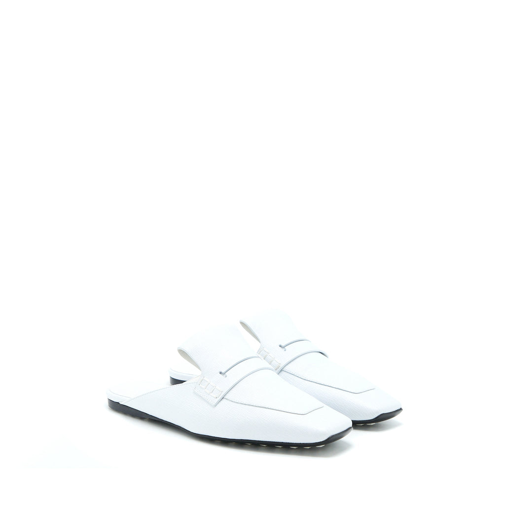 HERMES MULES FEMME ELOGE CHEVRE LIEGEE BLANC