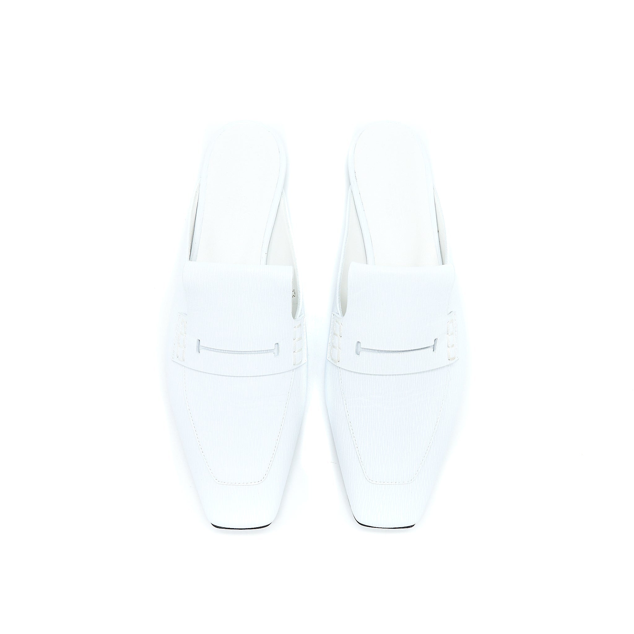 HERMES MULES FEMME ELOGE CHEVRE LIEGEE BLANC