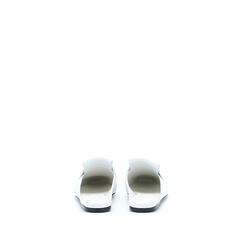 HERMES MULES FEMME ELOGE CHEVRE LIEGEE BLANC