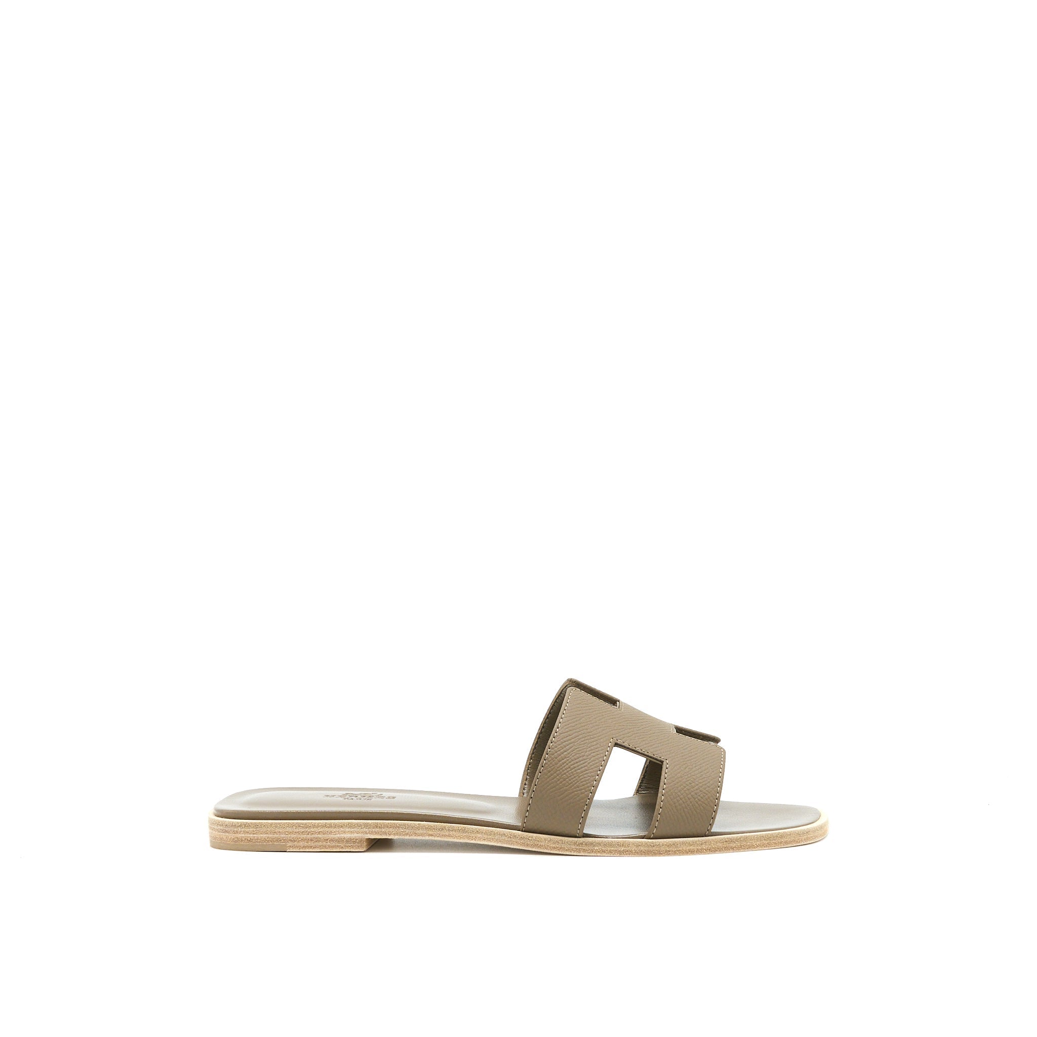 HERMES ORAN SANDALS EPSOM ETOUPE