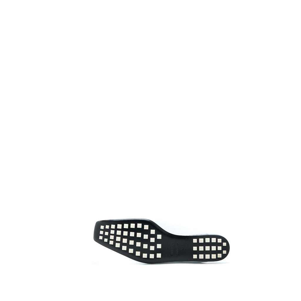 HERMES MULES FEMME ELOGE CHEVRE LIEGEE BLANC