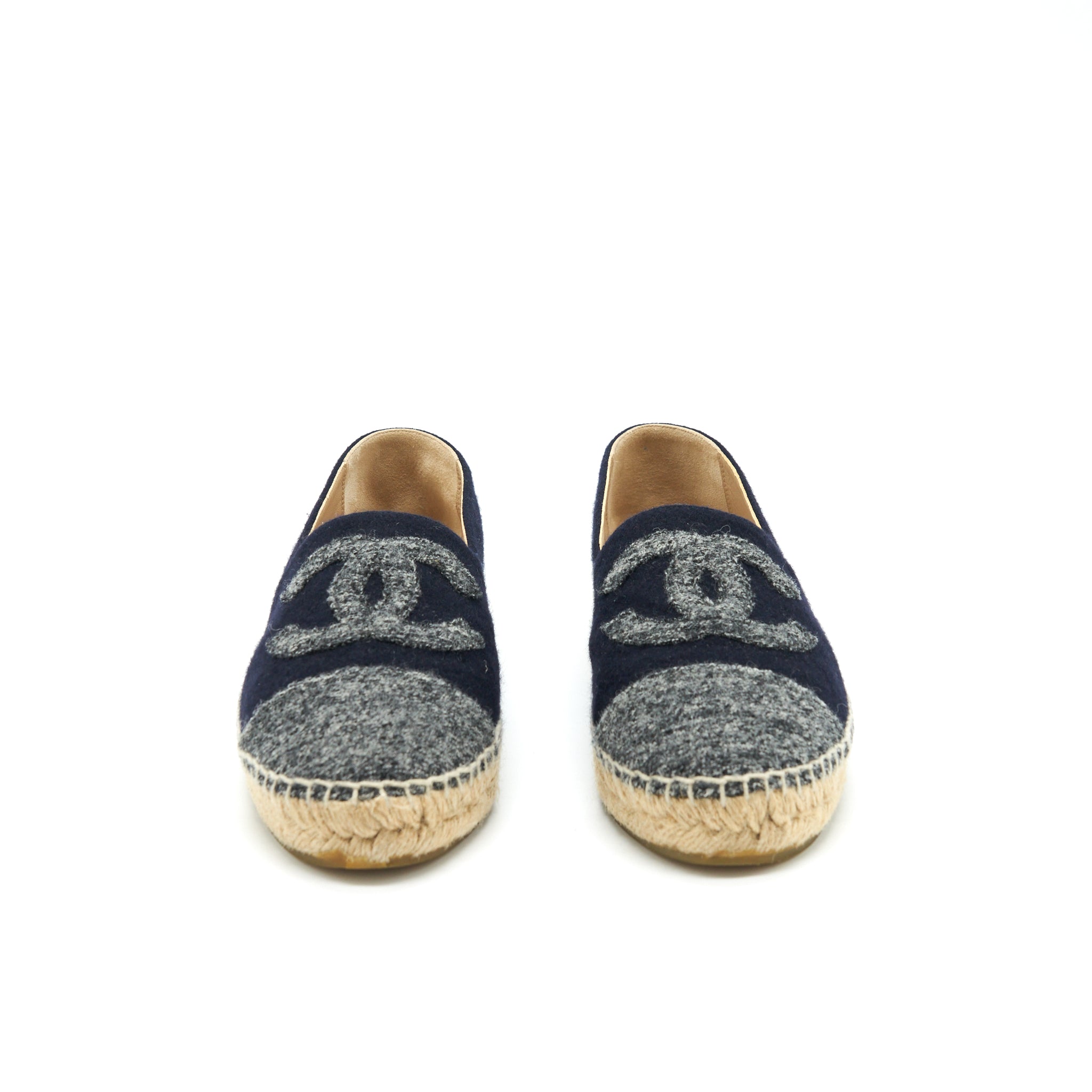 CHANEL ESPADRILLES BLACK/GREY