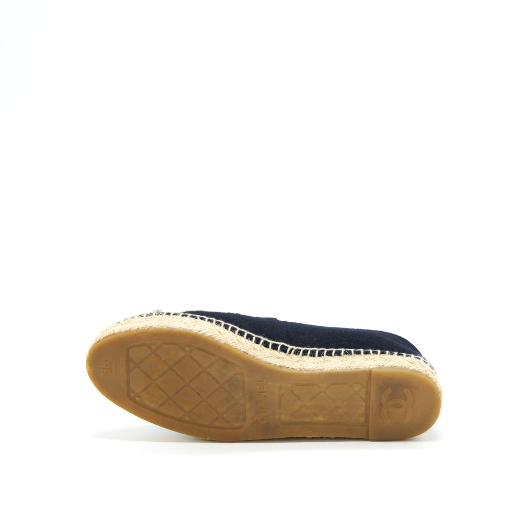 CHANEL ESPADRILLES BLACK/GREY
