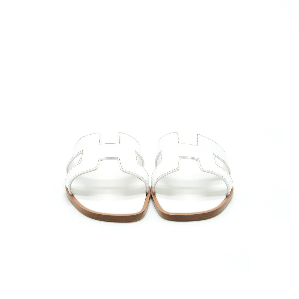 HERMES ORAN SANDAL BOX BLANC