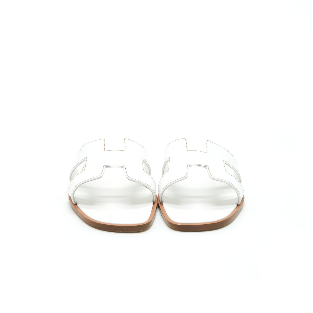 HERMES ORAN SANDAL BLANC