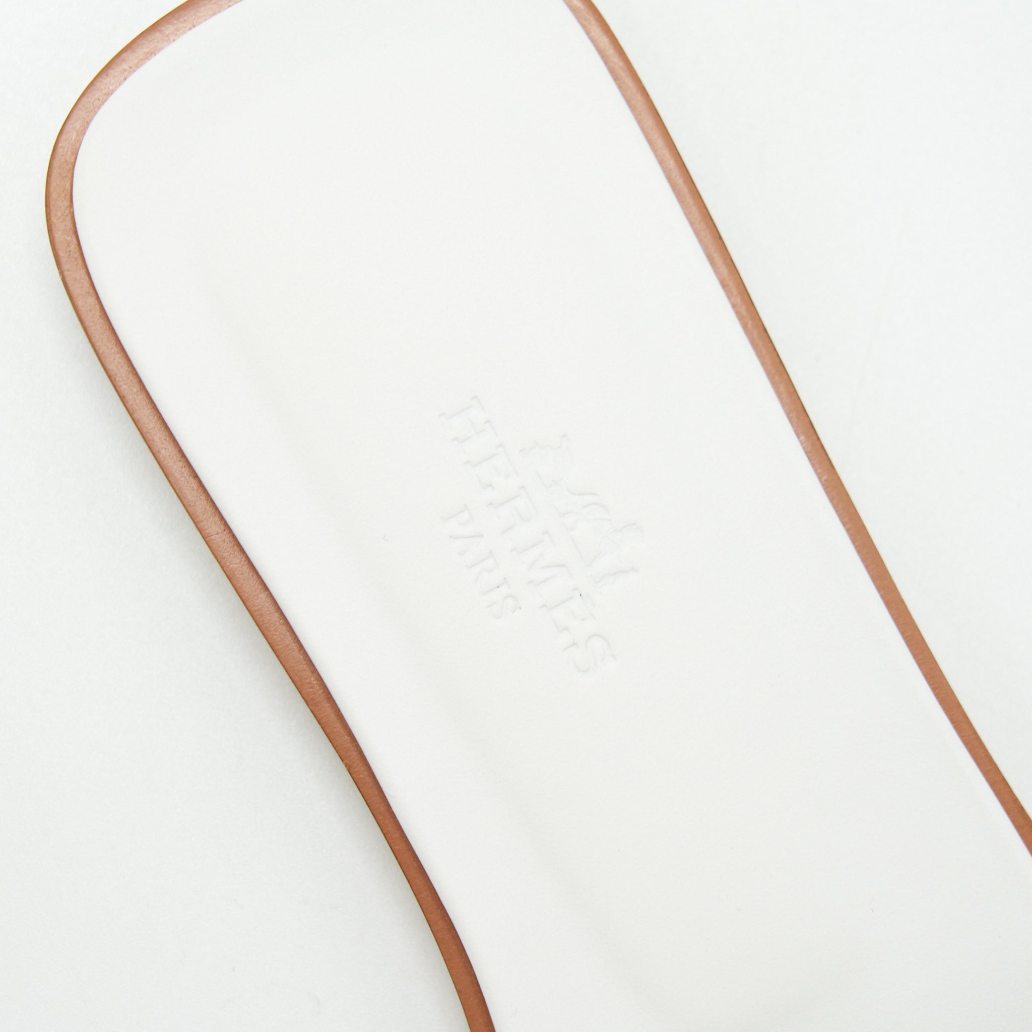 HERMES ORAN SANDAL BLANC BOX LEATHER