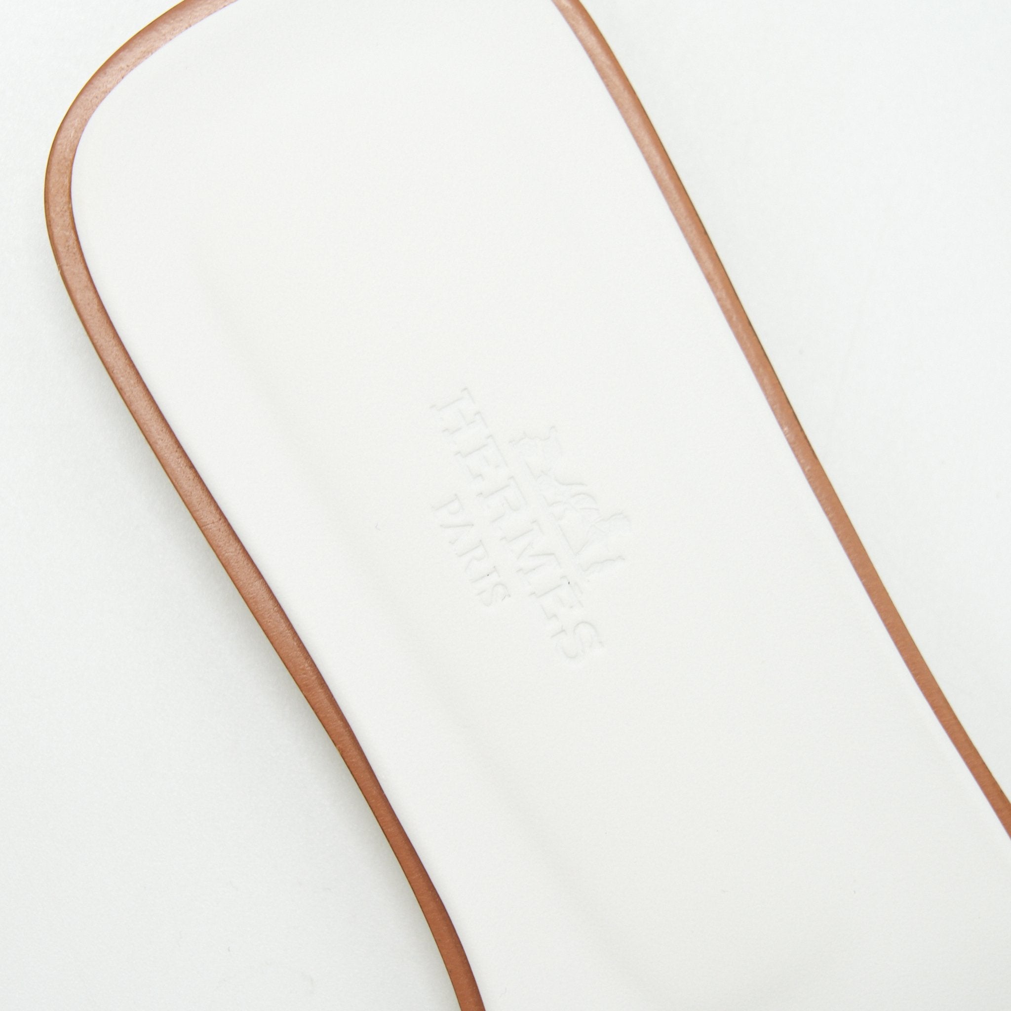 HERMES ORAN SANDAL BLANC BOX LEATHER