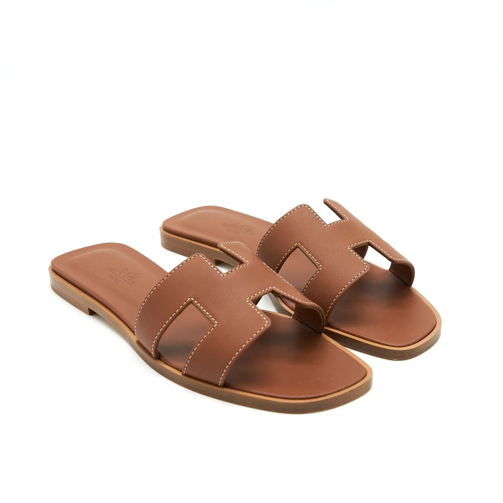 HERMES ORAN SANDAL BOX GOLD