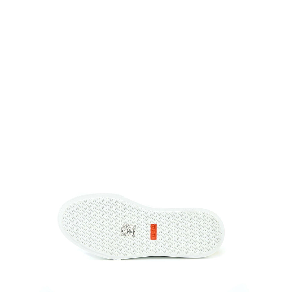 HERMES FEMME DEEP SNEAKER CALFSKIN CROCODILE NILO MAT TOUCH BLANC/JAUNE FLA
