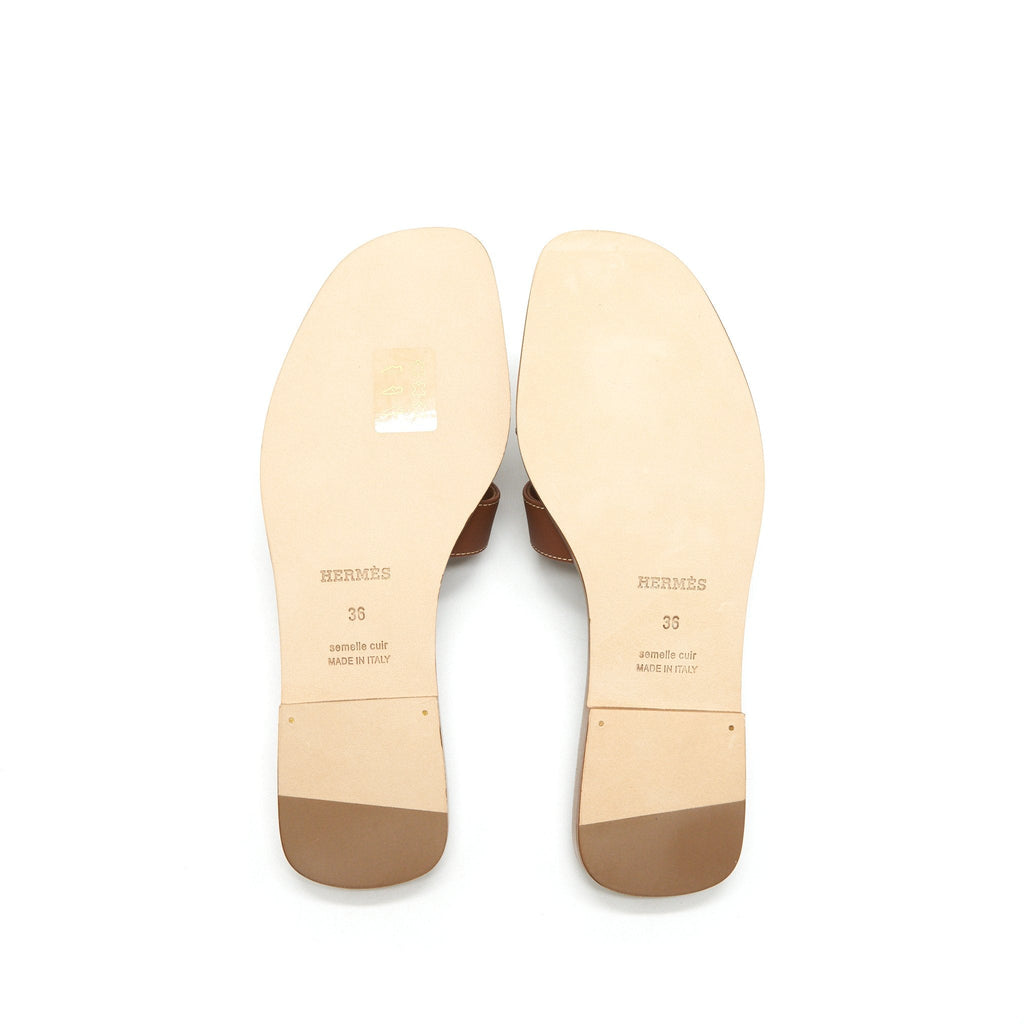 HERMES ORAN SANDAL GOLD NEW VERSION