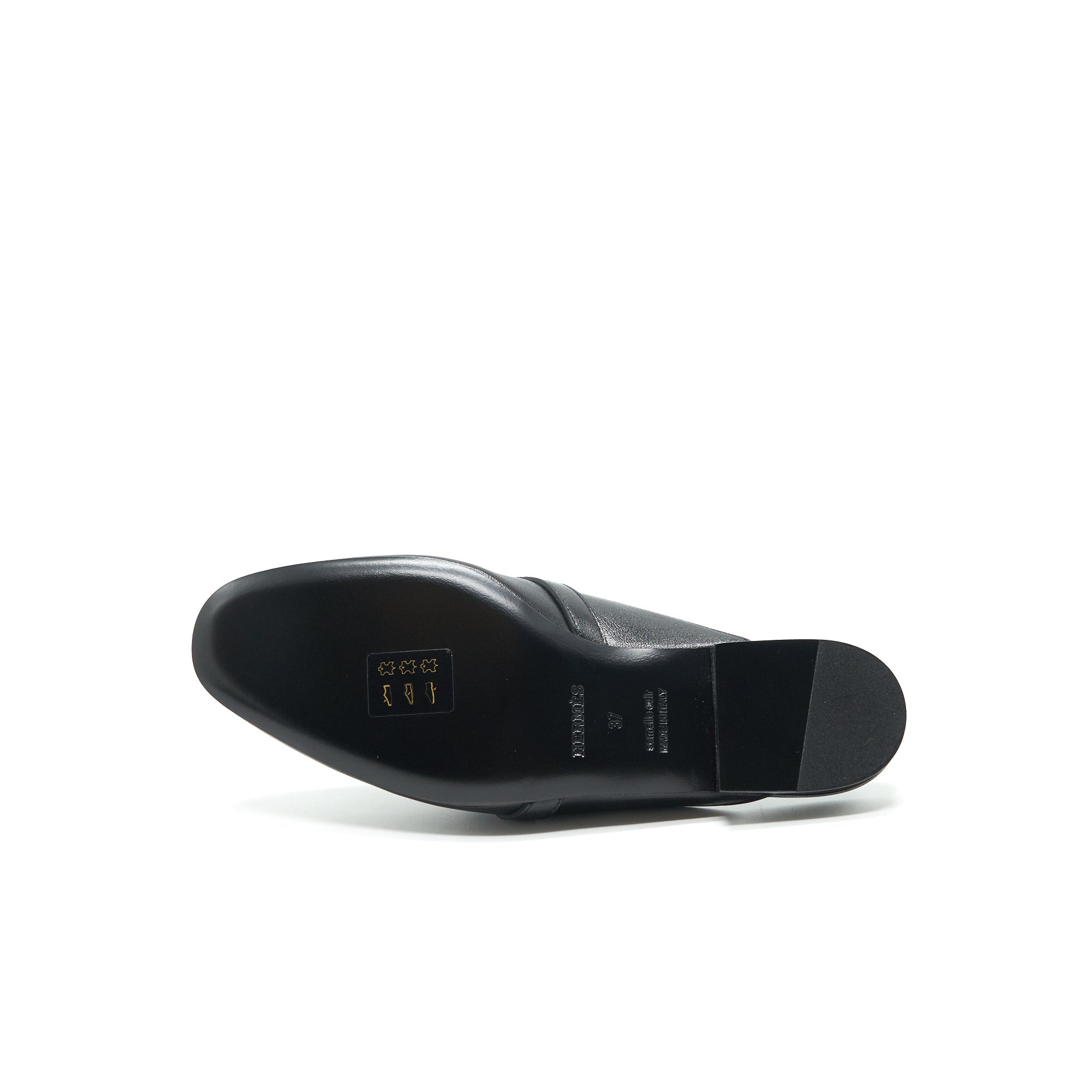 HERMES OZ MULE BLACK WITH RGHW