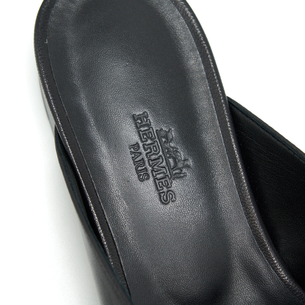 HERMES OZ MULE BLACK WITH RGHW