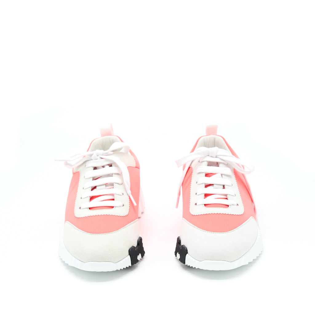 HERMES ORANGE/WHITE BOUNCING SNEAKER