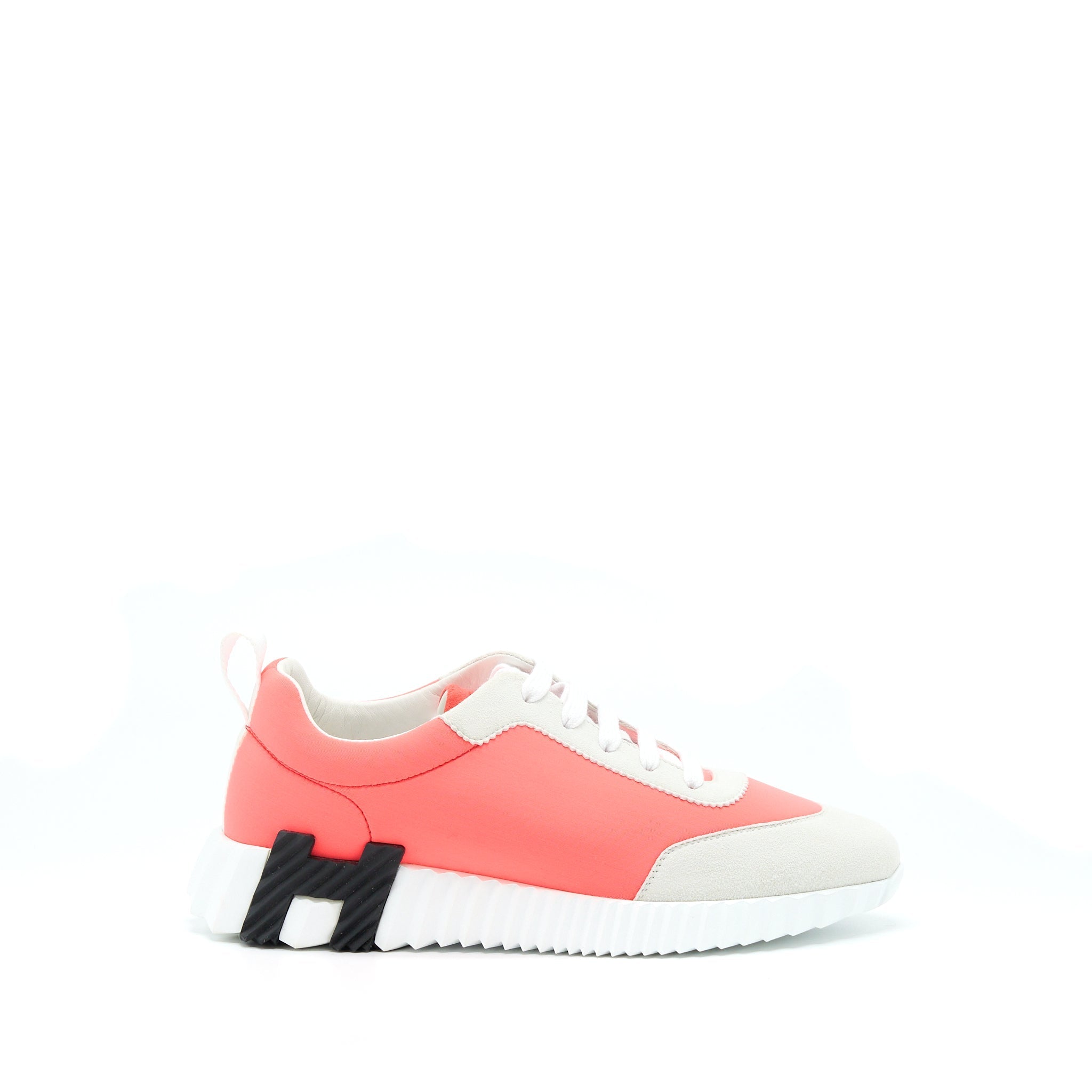 HERMES ORANGE/WHITE BOUNCING SNEAKER