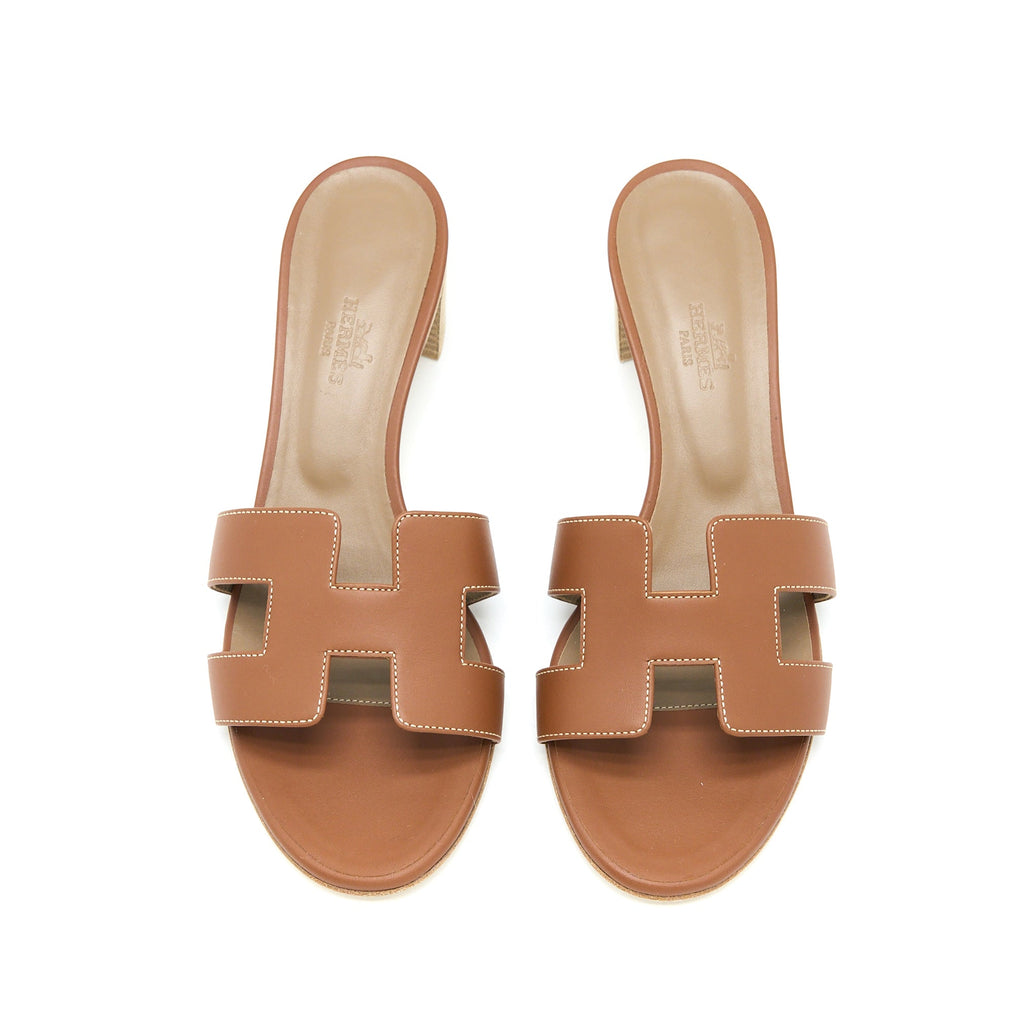 HERMES OASIS SANDAL CALFSKIN GOLD