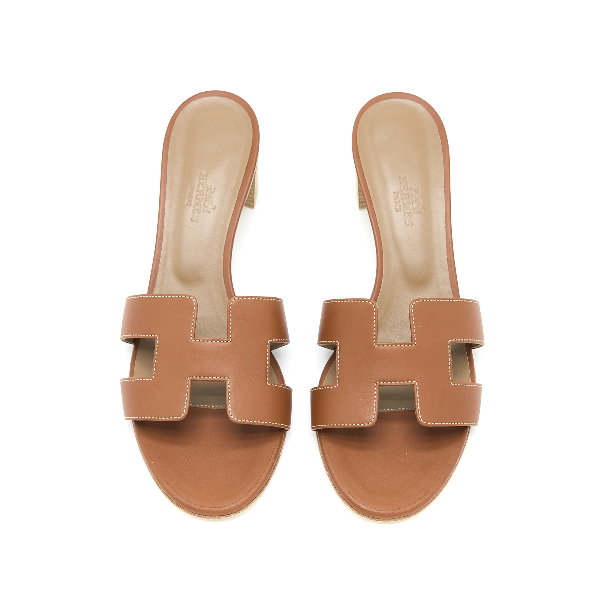 HERMES OASIS SANDAL CALFSKIN GOLD