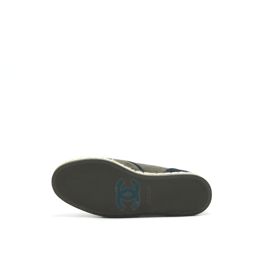 CHANEL LACE UP SHOES FABRIC