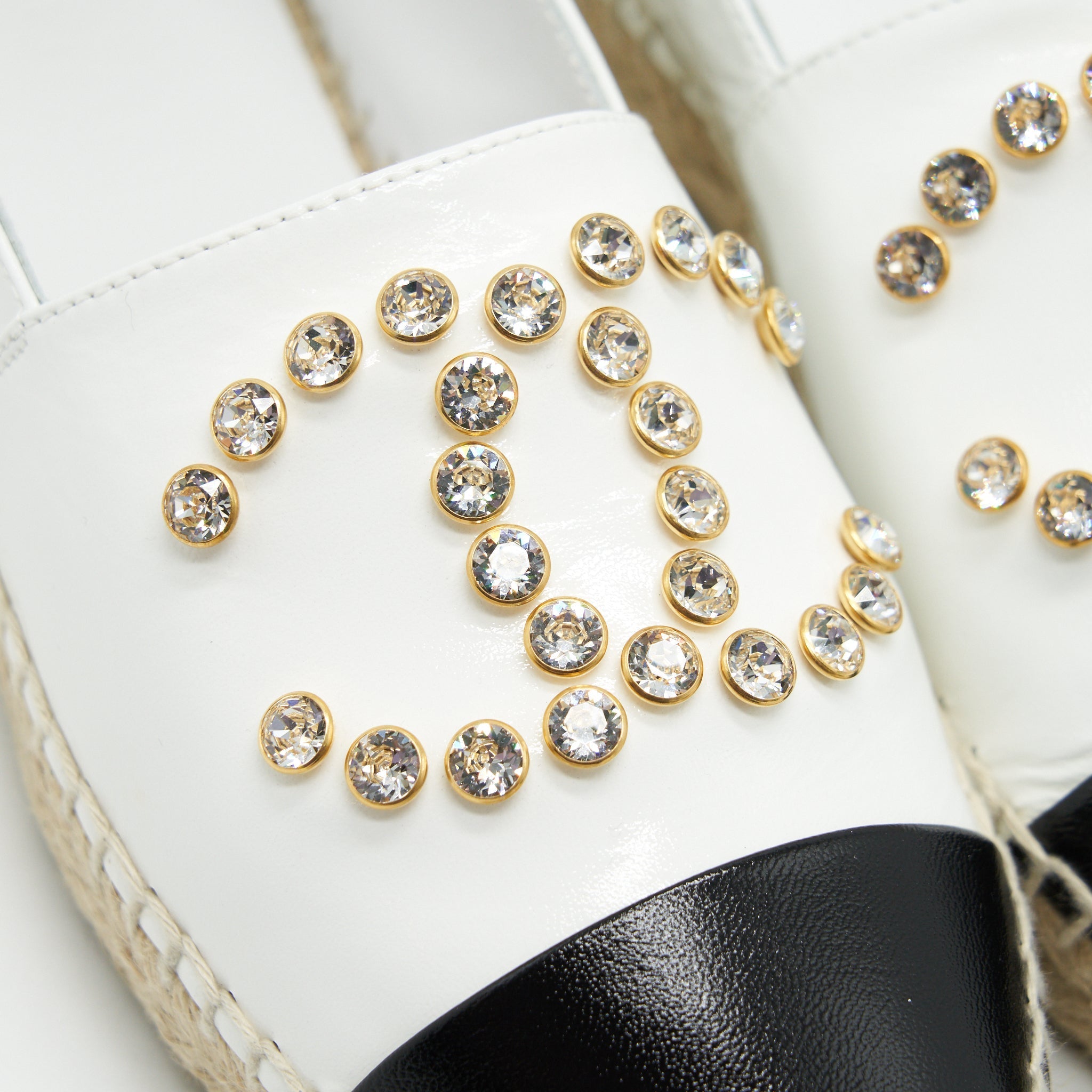 Chanel White & Black Espadrilles