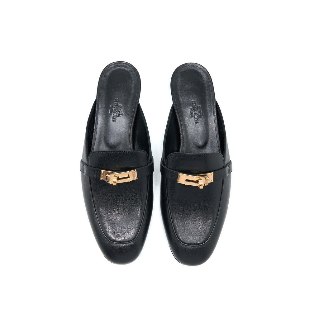 HERMES OZ MULE BLACK RGHW