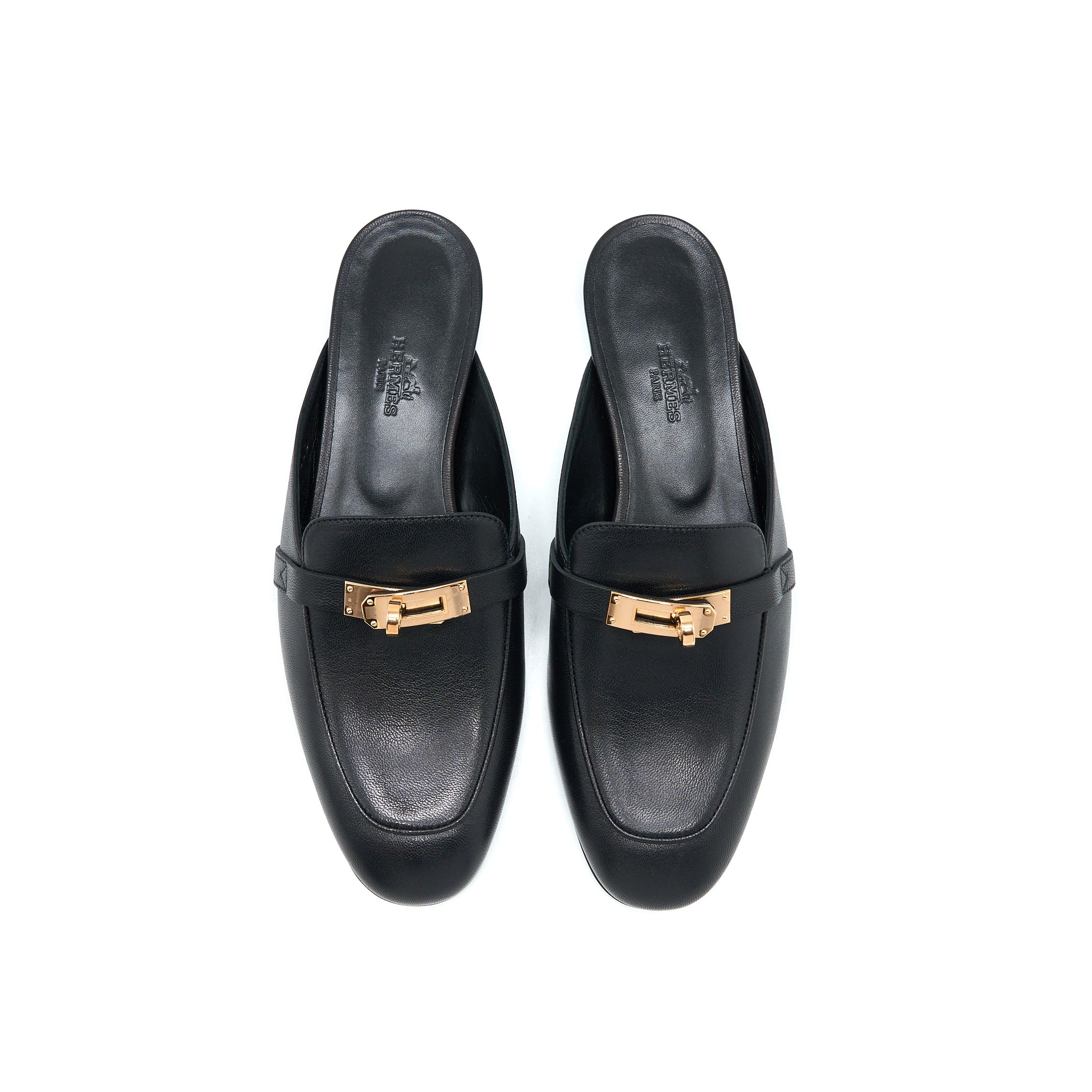 HERMES OZ MULE BLACK RGHW