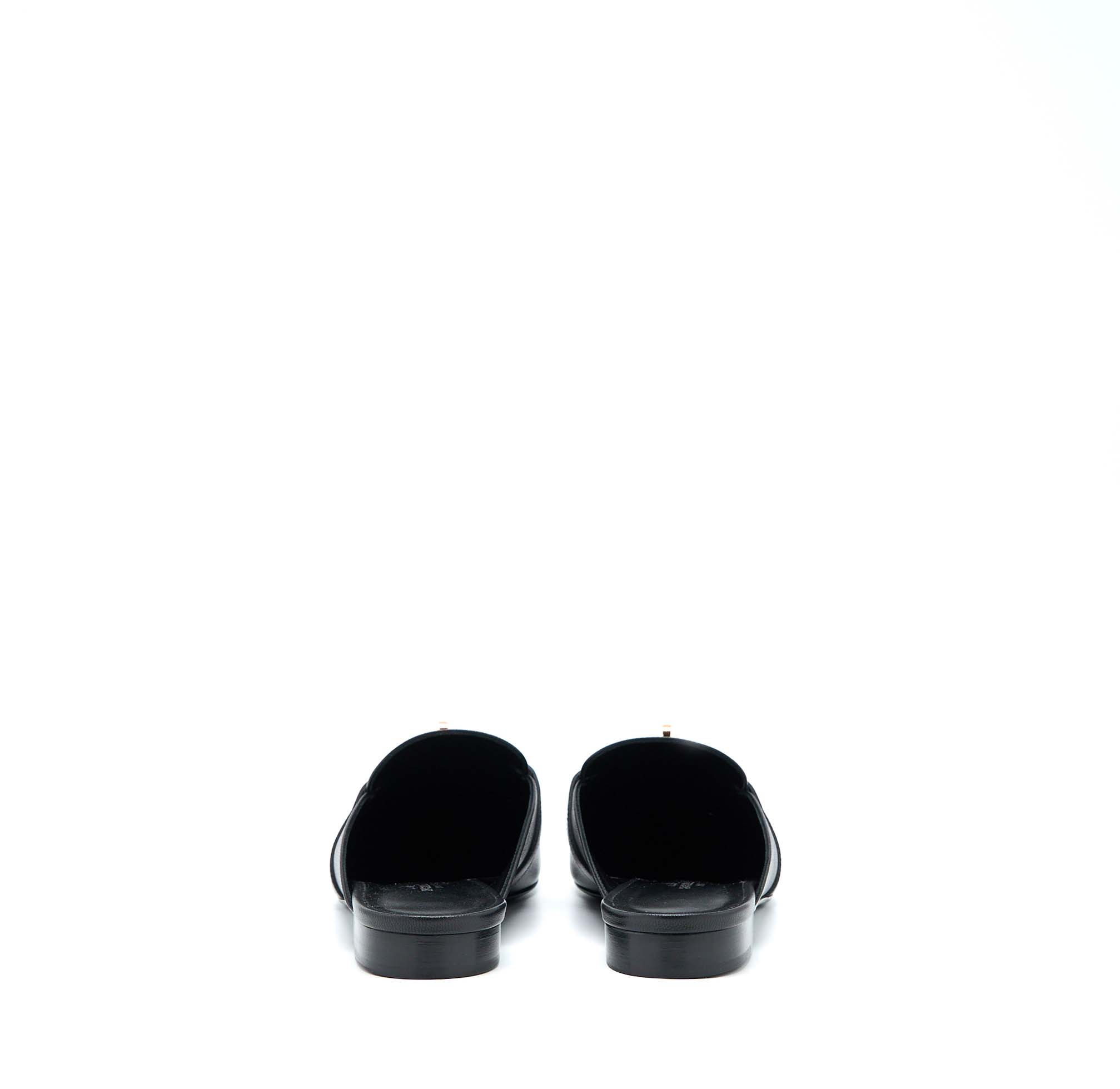 HERMES OZ MULE BLACK RGHW