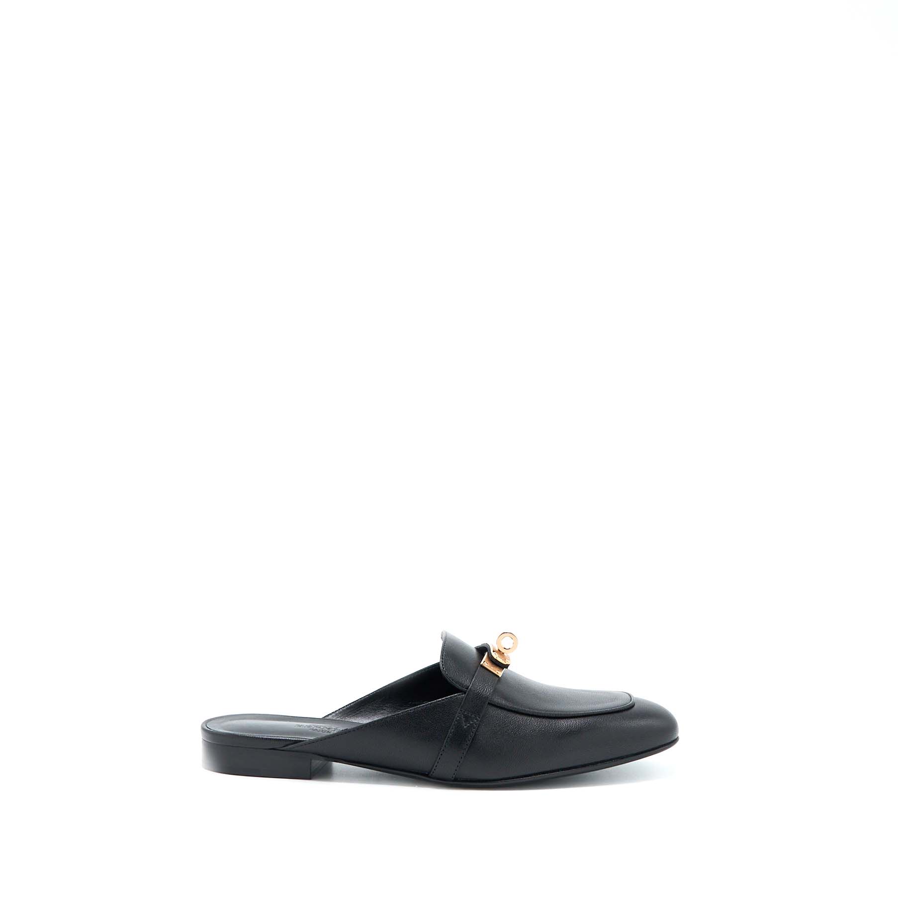 HERMES OZ MULE BLACK RGHW
