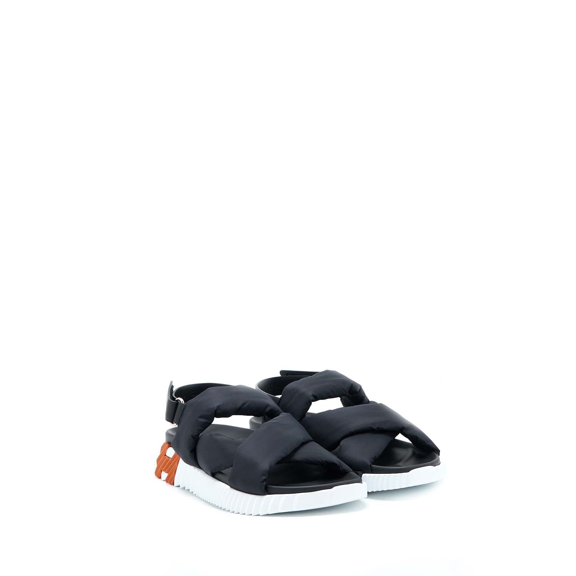 HERMES ELECTRIC SANDALS NAPPA BLACK/WHITE
