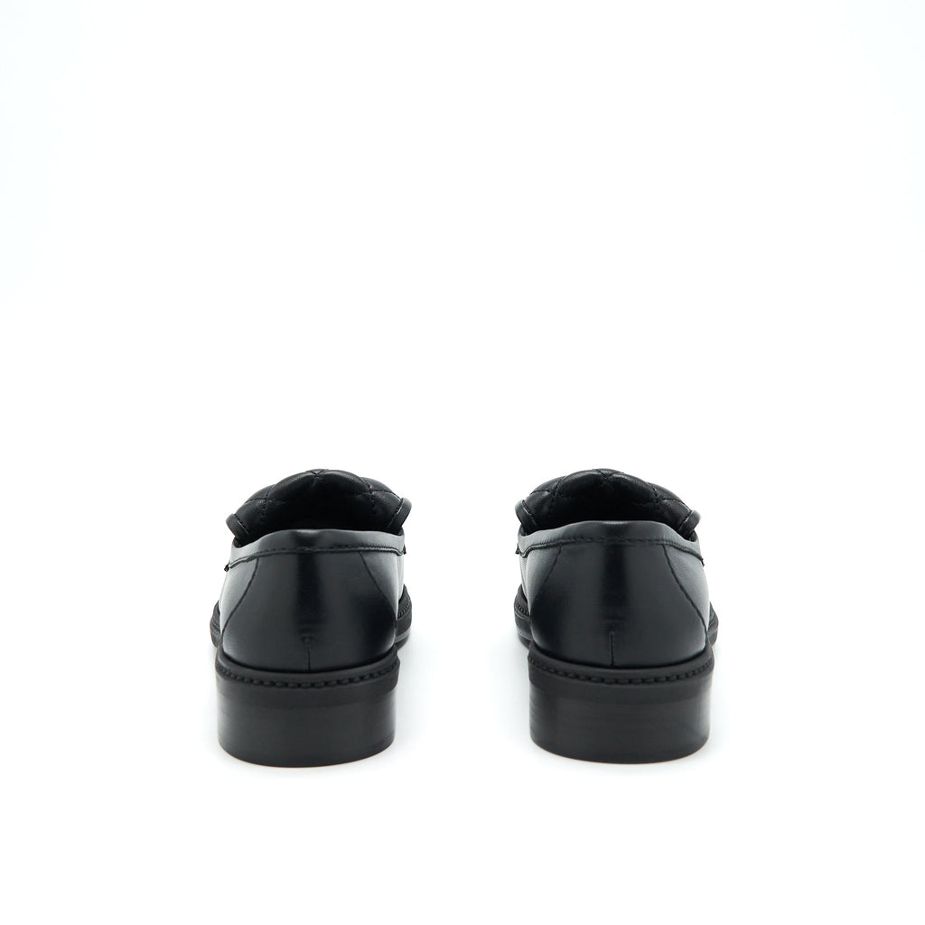 CHANEL 22S QUILTED CC LOGO LOAFER BLACK LGHW