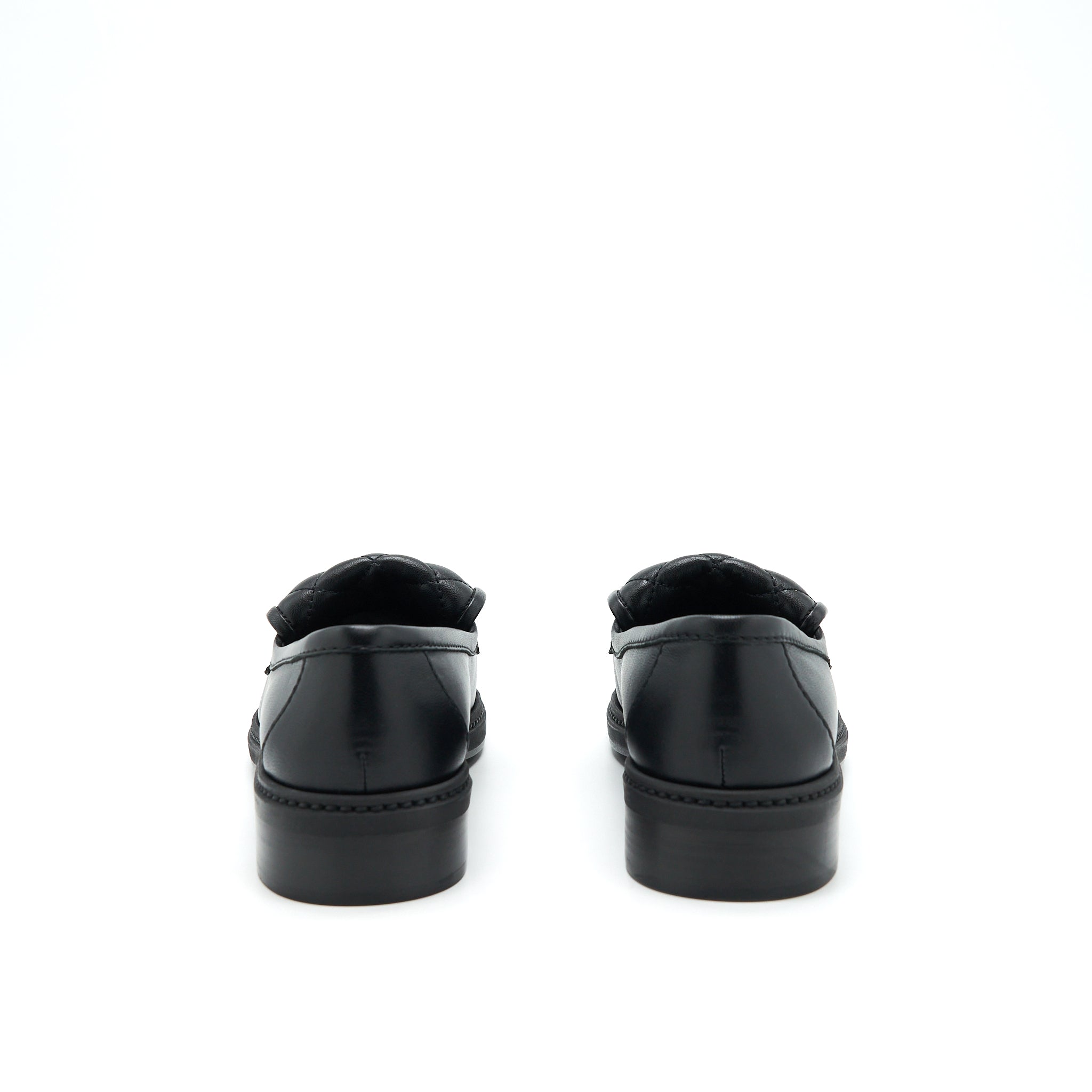 CHANEL 22S QUILTED CC LOGO LOAFER BLACK LGHW