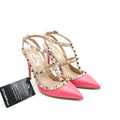 VALENTINO GARAVANI ROCKSTUD LEATHER PUMP PINK