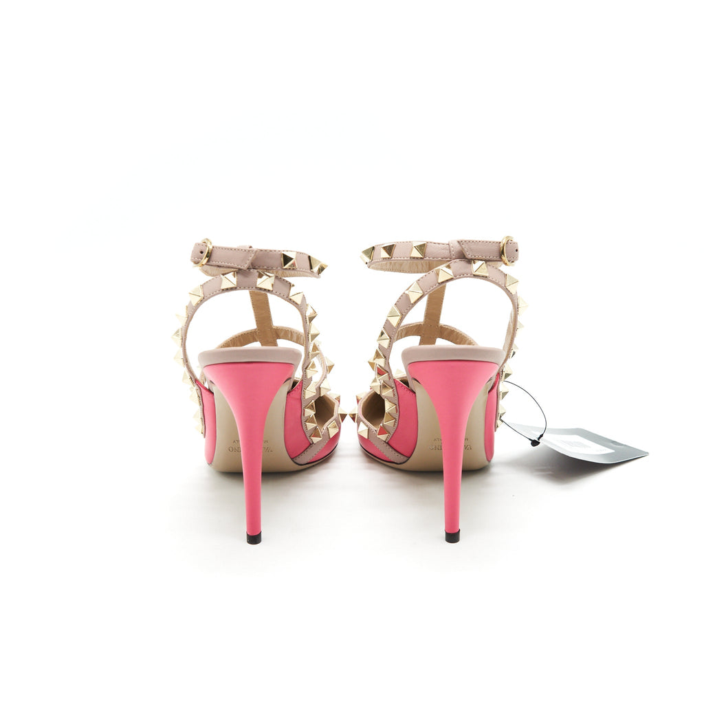 VALENTINO GARAVANI ROCKSTUD LEATHER PUMP PINK