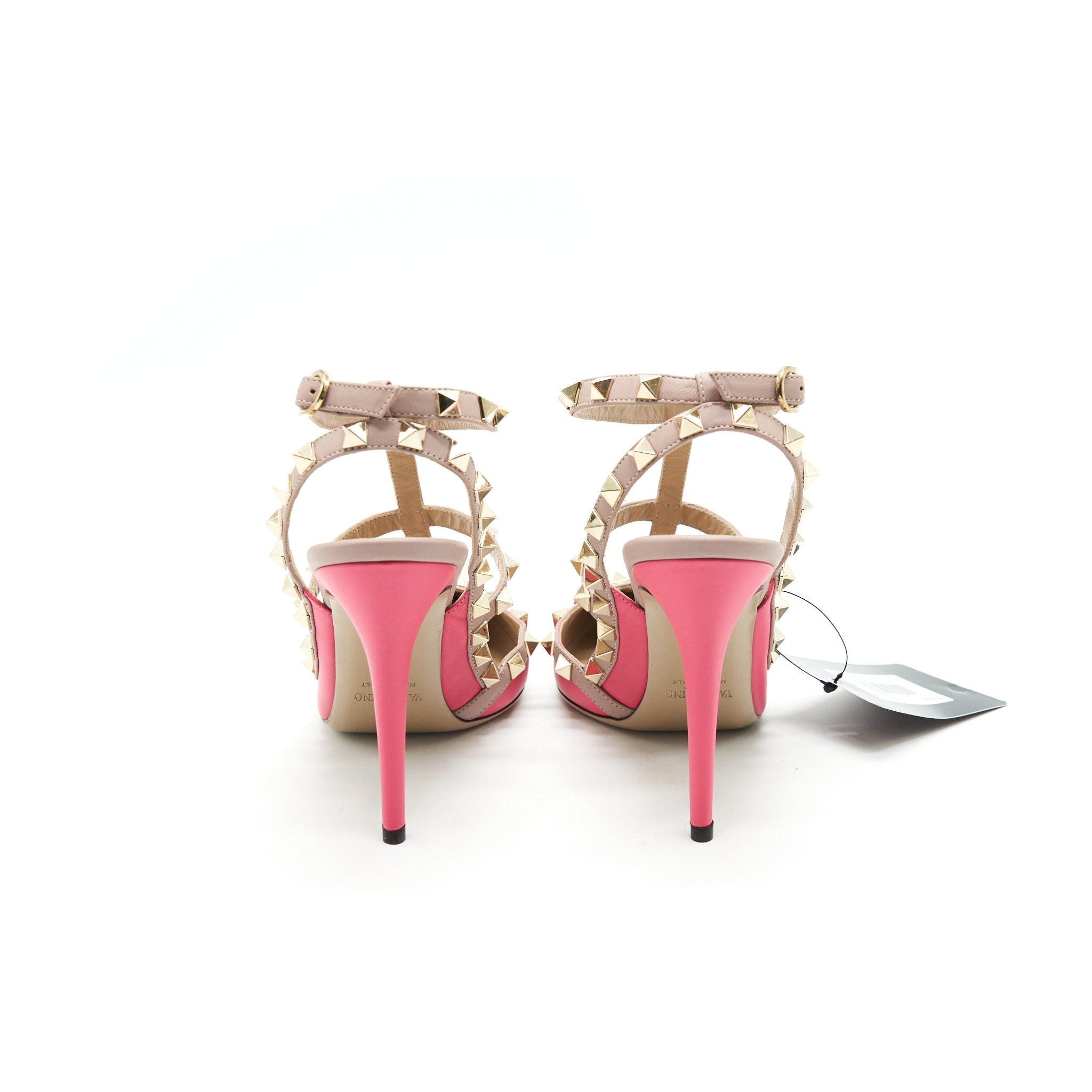 VALENTINO GARAVANI ROCKSTUD LEATHER PUMP PINK