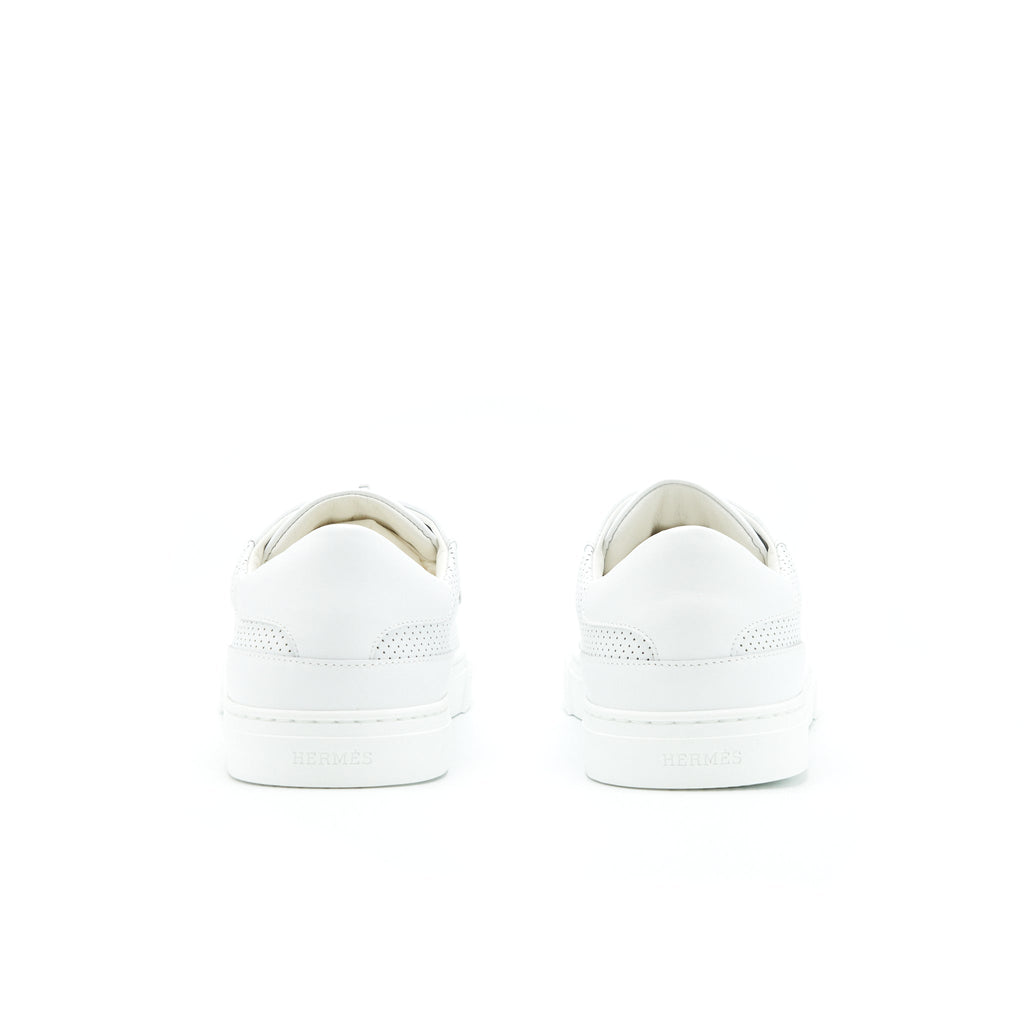 HERMES DAY SNEAKER PERFORATED CALFSKIN SLIVER KELLY BUCKLE