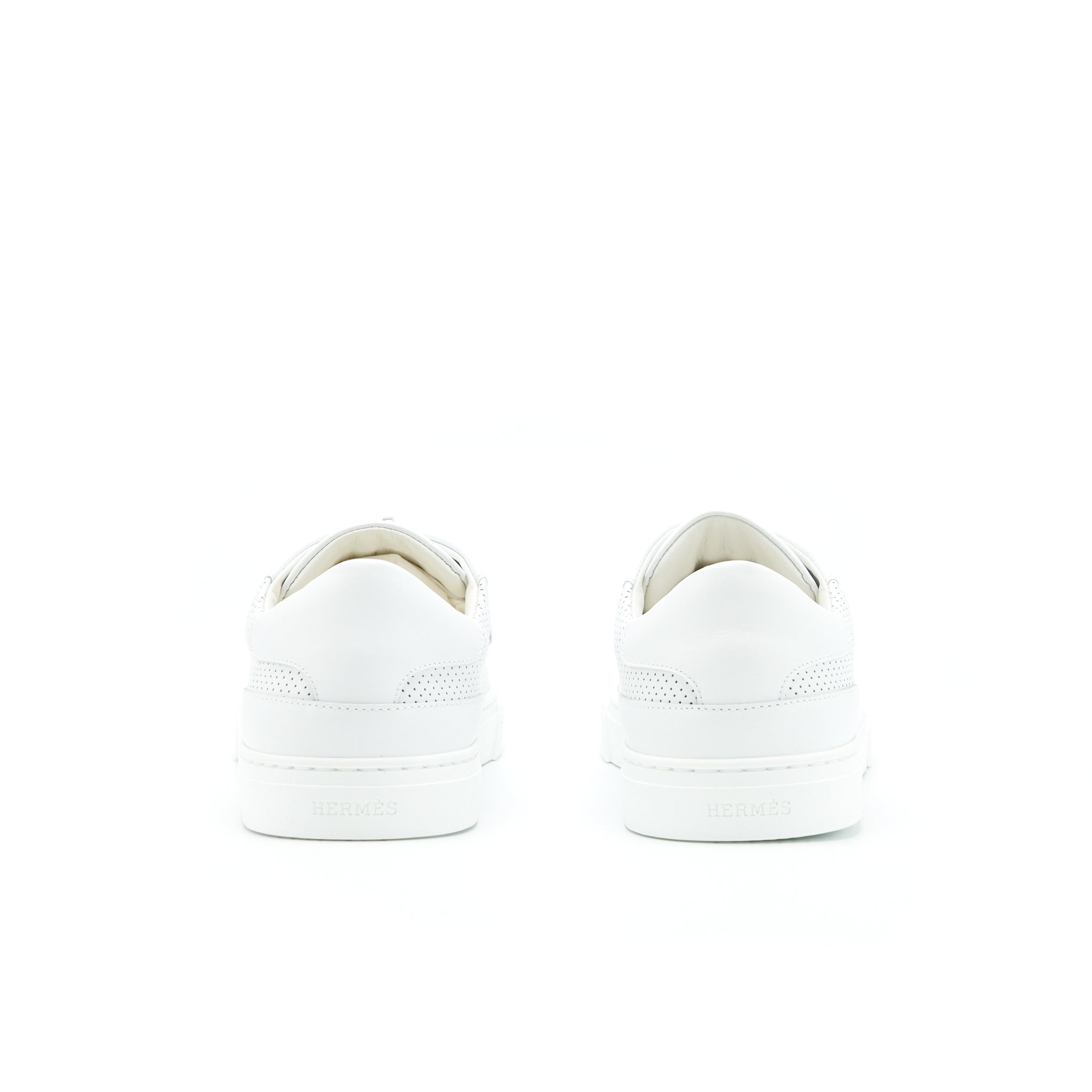HERMES DAY SNEAKER PERFORATED CALFSKIN SLIVER KELLY BUCKLE