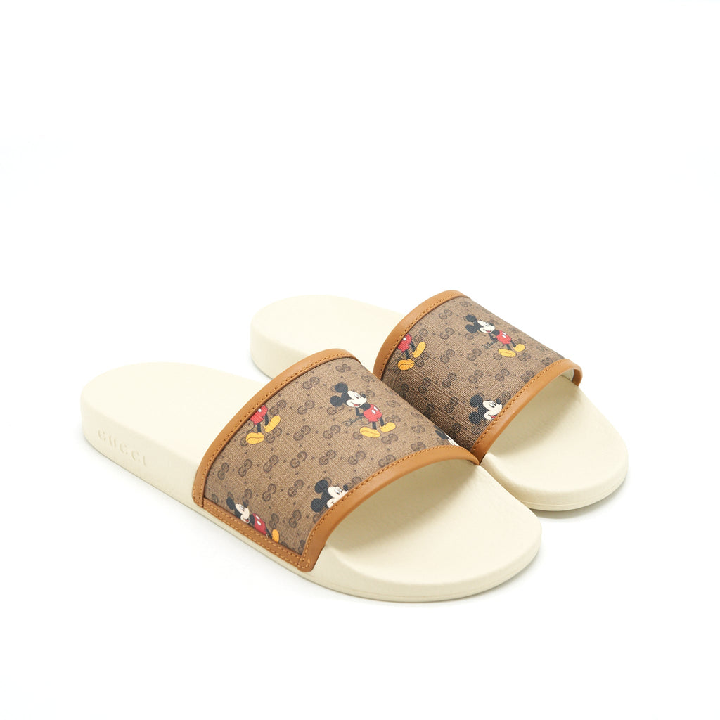 GUCCI X DISNEY MICKEY MOUSE CANVAS SLIDERS