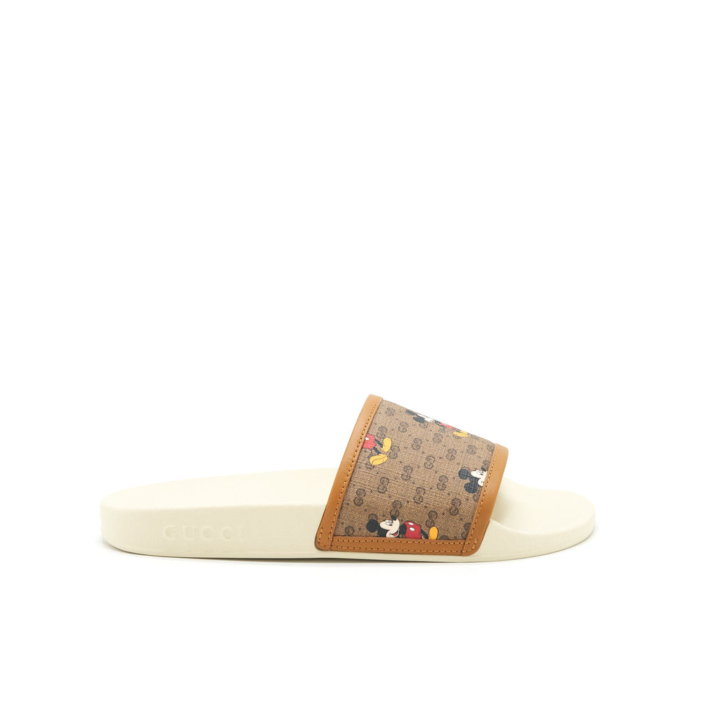 GUCCI X DISNEY MICKEY MOUSE CANVAS SLIDERS