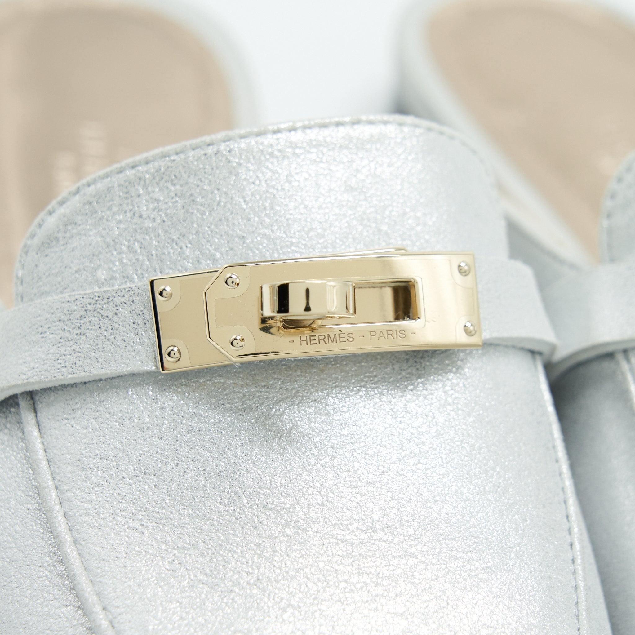 HERMES OZ MULE GRIS ARGENTE LGHW