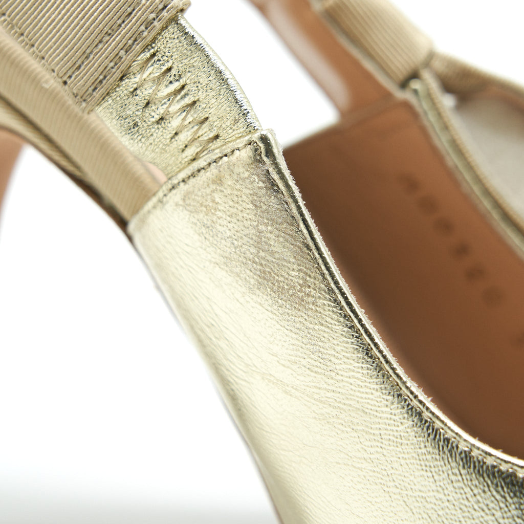 DIOR JADIOR HIGH HEEL PUMP LIGHT GOLD TONE