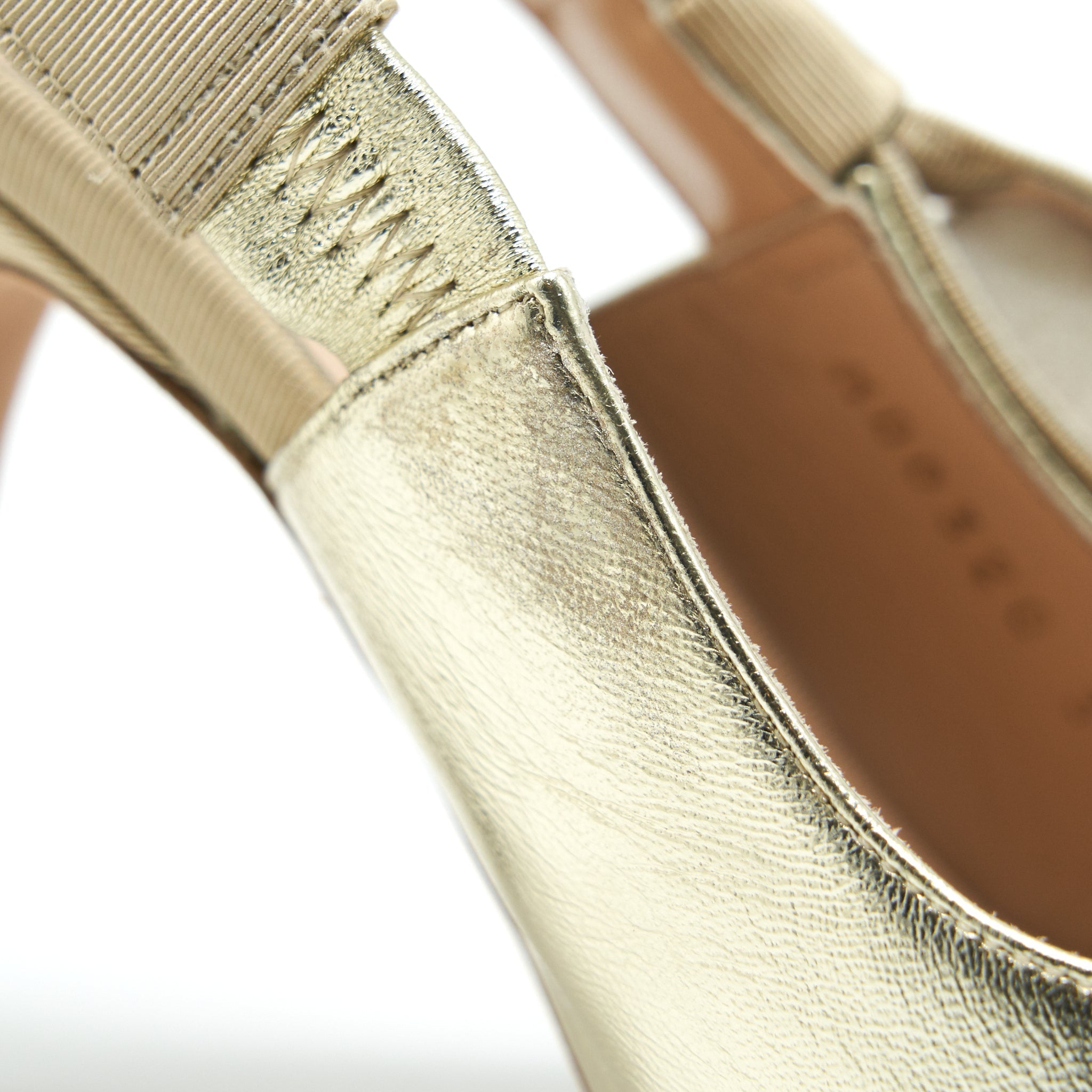 DIOR JADIOR HIGH HEEL PUMP LIGHT GOLD TONE