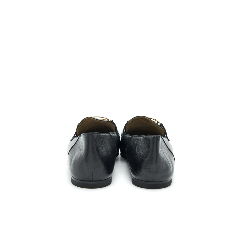 HERMES TIME LOAFER BLACK GHW